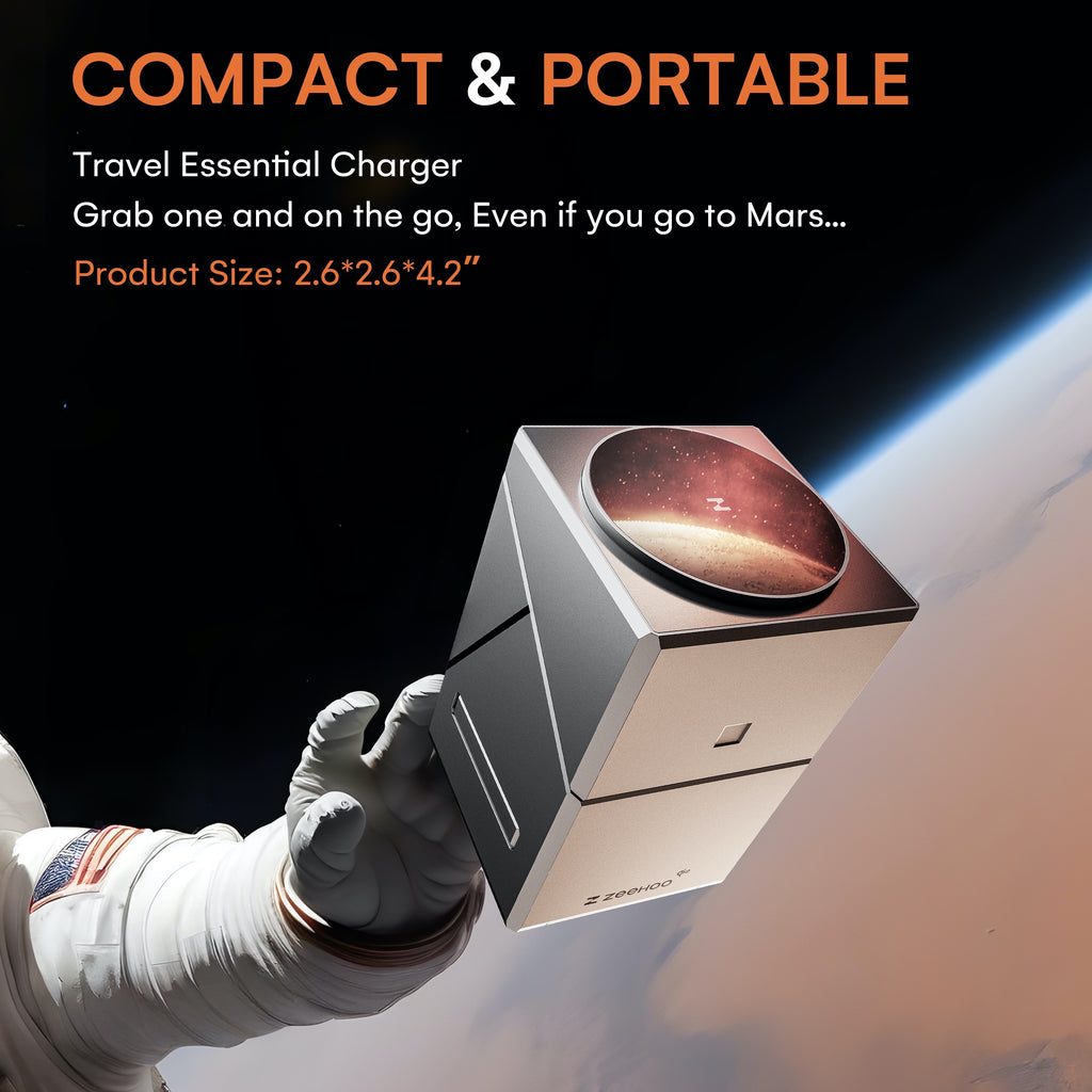 ZEEHOO CubeTrick-X 3-in-1 Magnetic Wireless Charging Station With 30W Charger, All-in-One Charger For IPhone 15 14 13 12, For Samsung S24/S24/S22/S21, For Pixel, For Apple Watch & Smart Watch, For AirPods & Earbuds, 15W Qi2 F