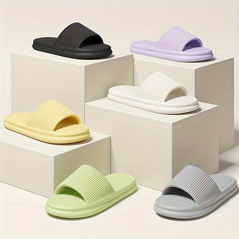 Comfortable EVA Soft Soled Slippers, Non-slip Couple Indoor Home Shower Sandals for Men and Women, Easy to Clean Flip Flops