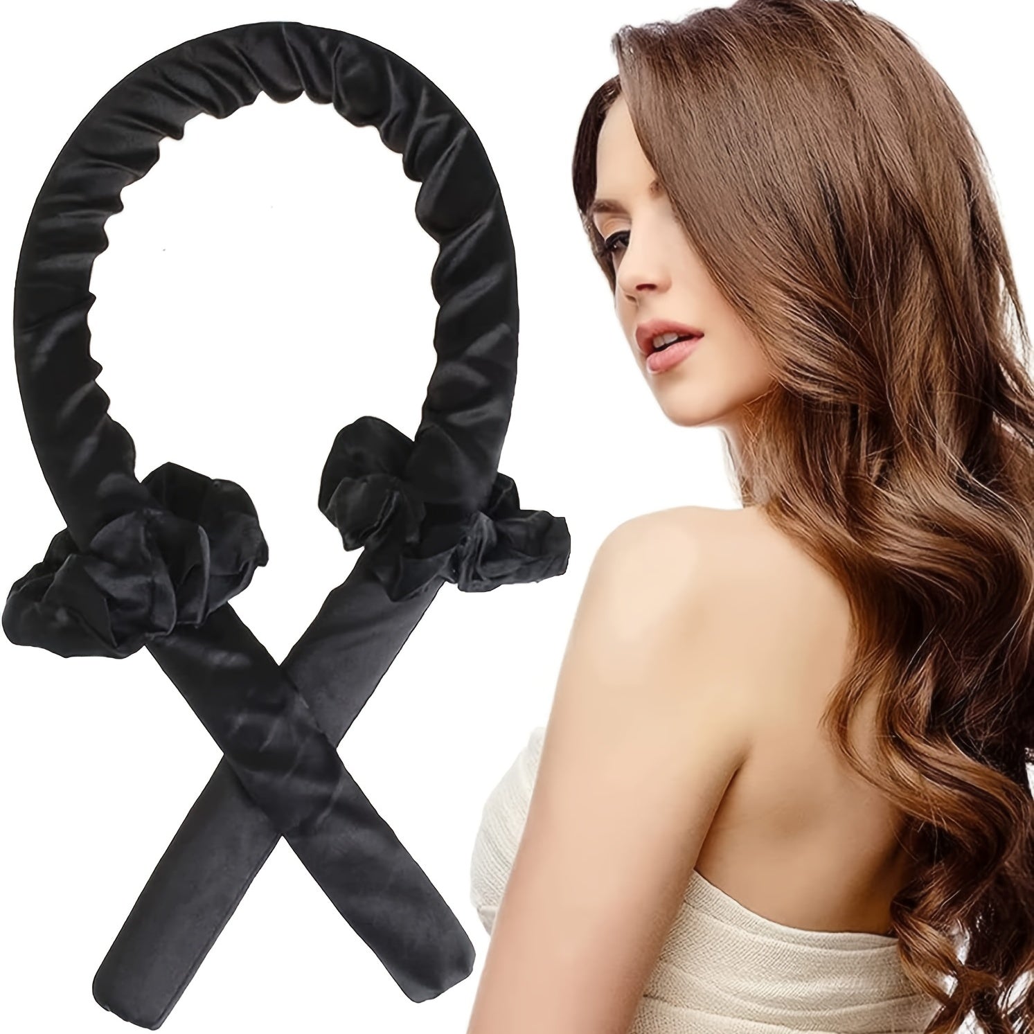 [Big Waves Curling Wand] No-Heat Curling Wand for Big Waves | Lazy Person's Sleep Styling Tool Made of Sponge