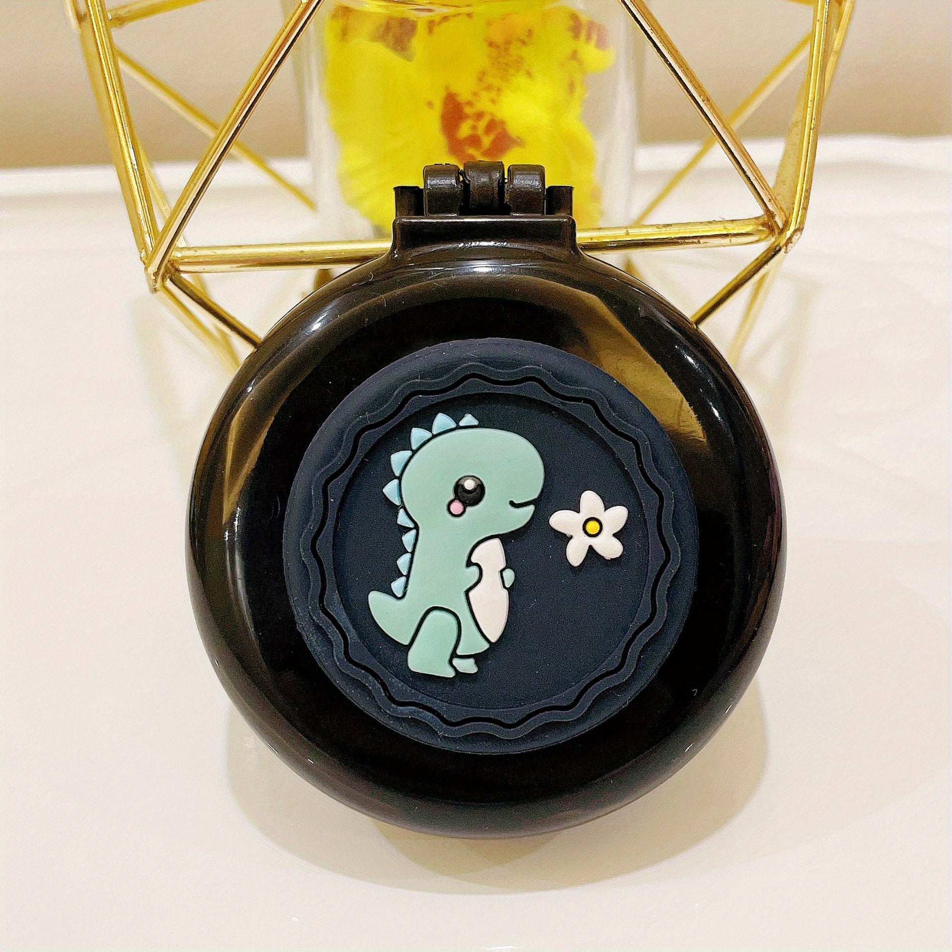 1pc Portable Folding Comb with Makeup Mirror - Air Cushion Massage Hair Brush for Normal Hair - Travel Pocket Mini Hair Brush Essentials for Women