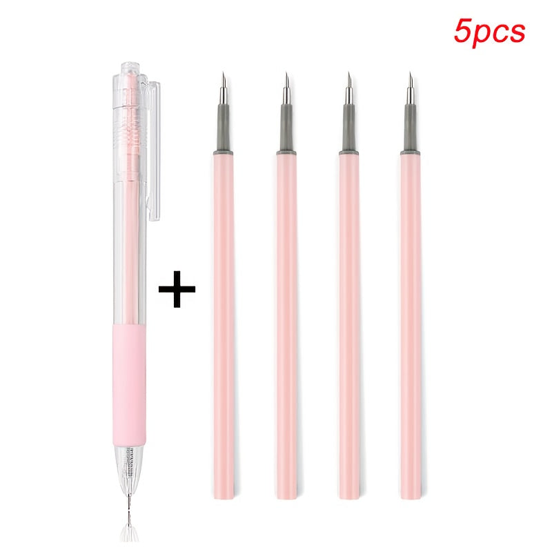 5pcs/set 6pcs/set Art Utility Knife Pen Knife Cut Stickers Scrapbooking Cutting Tool Express Box Knife School Supplies DIY Craft Supplies