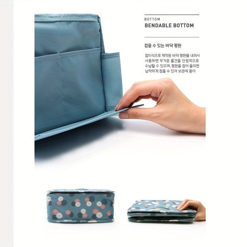 Large Capacity Travel Toiletry Bag with Hanging Hook - Durable Oxford Fabric, Multi-Compartment Organizer for Cosmetics, Makeup, and Toiletries - Ideal for Vacation and Daily Use, Makeup Travel Bag