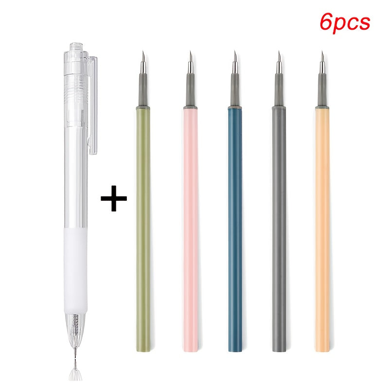 5pcs/set 6pcs/set Art Utility Knife Pen Knife Cut Stickers Scrapbooking Cutting Tool Express Box Knife School Supplies DIY Craft Supplies