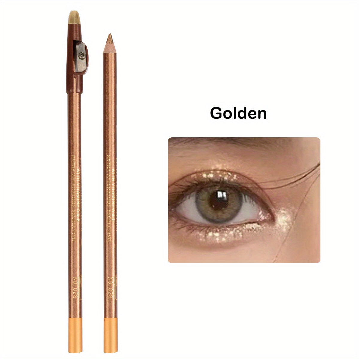 Wooden Makeup Pen With Pencil Sharpener Black Pearlescent White Multi-color Lip Liner Eyeliner Lying Silkworm Eyebrow Pencil Multi-purpose Makeup Tool Valentine's Day Gifts