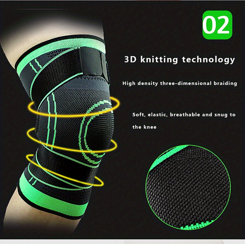 1pc Strap Knee Protector Sports Knee Support Adjustable Compression Breathable Joint Protection Sports Knee Protector Strap Compression Basketball Running, Knee Compression with Gel