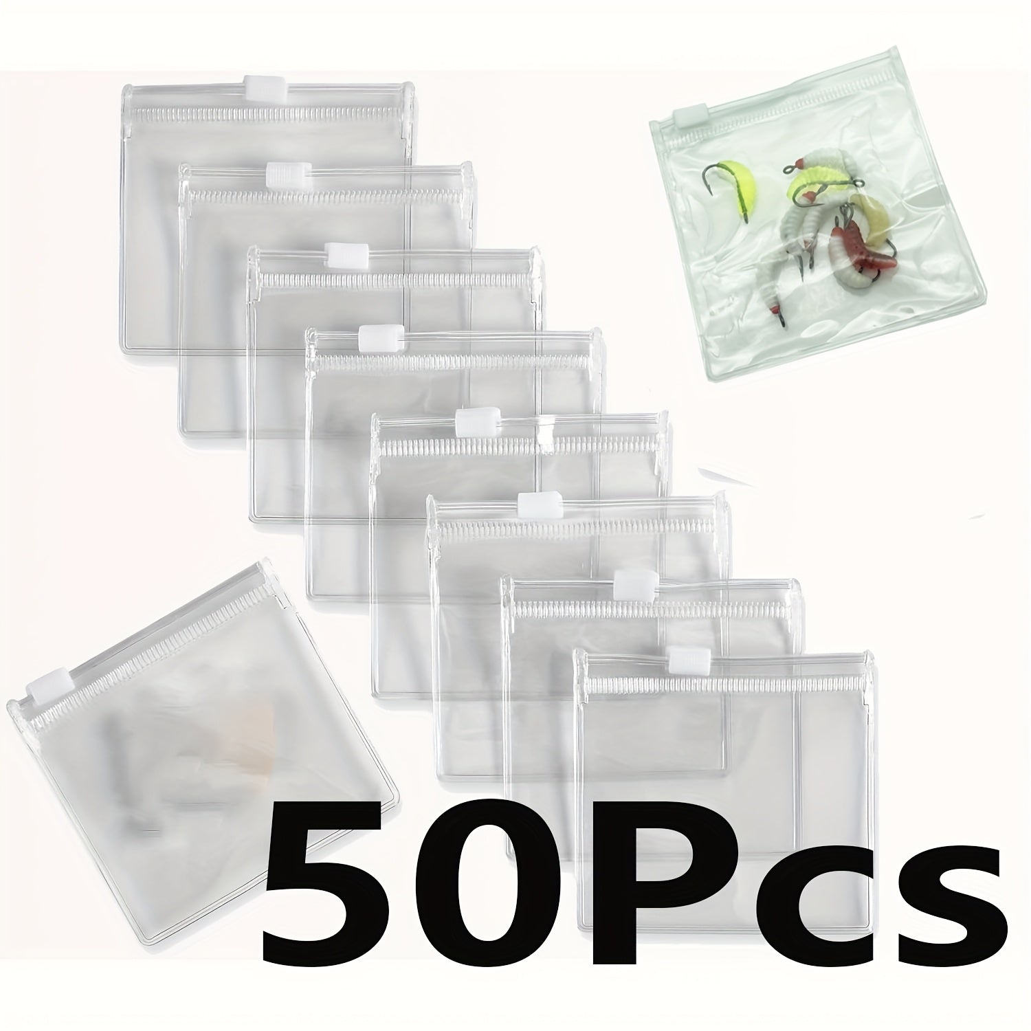 5/10/20/50/100pcs Jewelry Storage Roll, Reusable Zipper Pouch Set for Accessories and Synthetic Gemstones, Self-Sealing Bait Bag Medicine Organizer with Travel Accessory, Jewelry Rolls