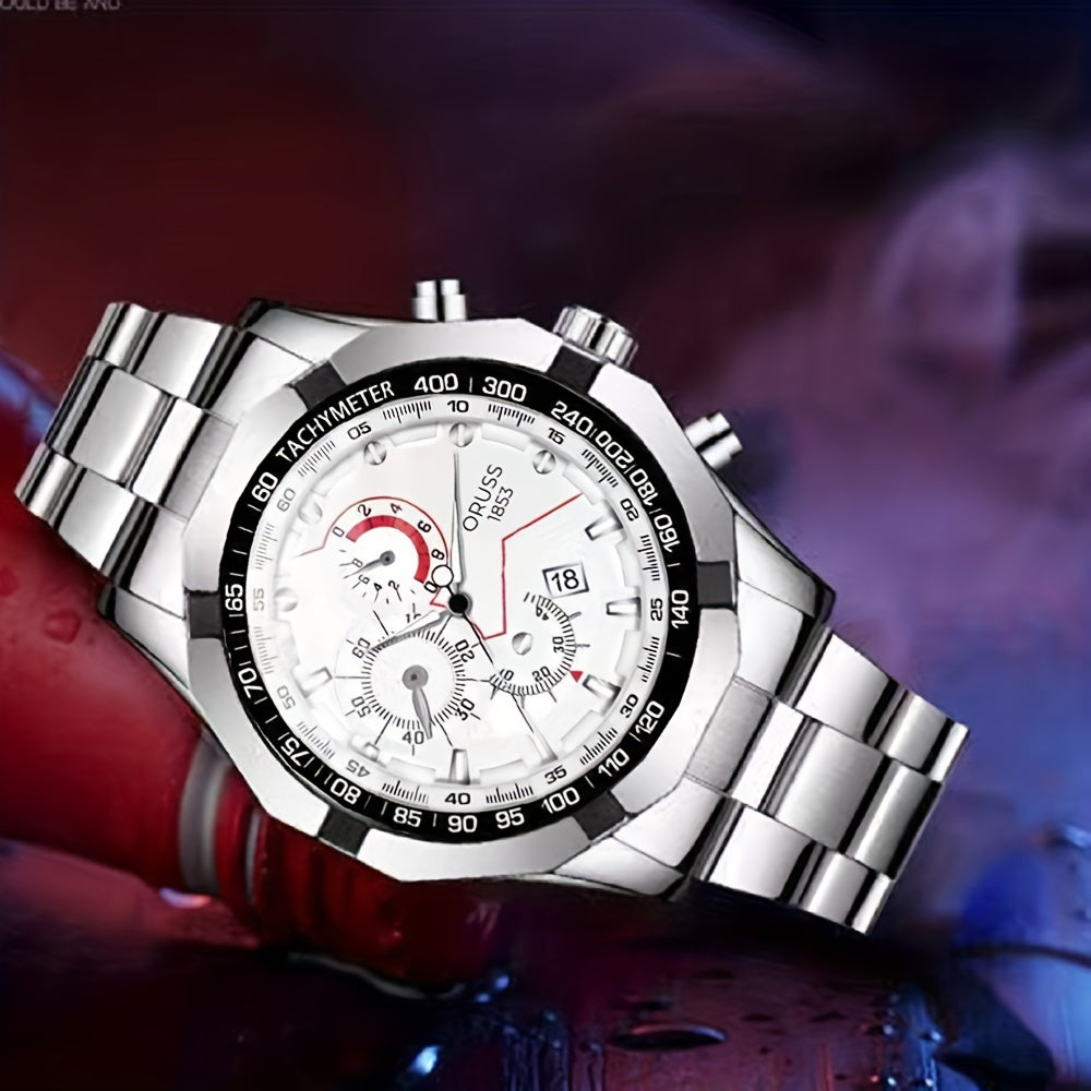 Large Dial Fashion Versatile Trend Men's Watch Waterproof Luminous Student Men's Watch, Ideal Choice For Gifts