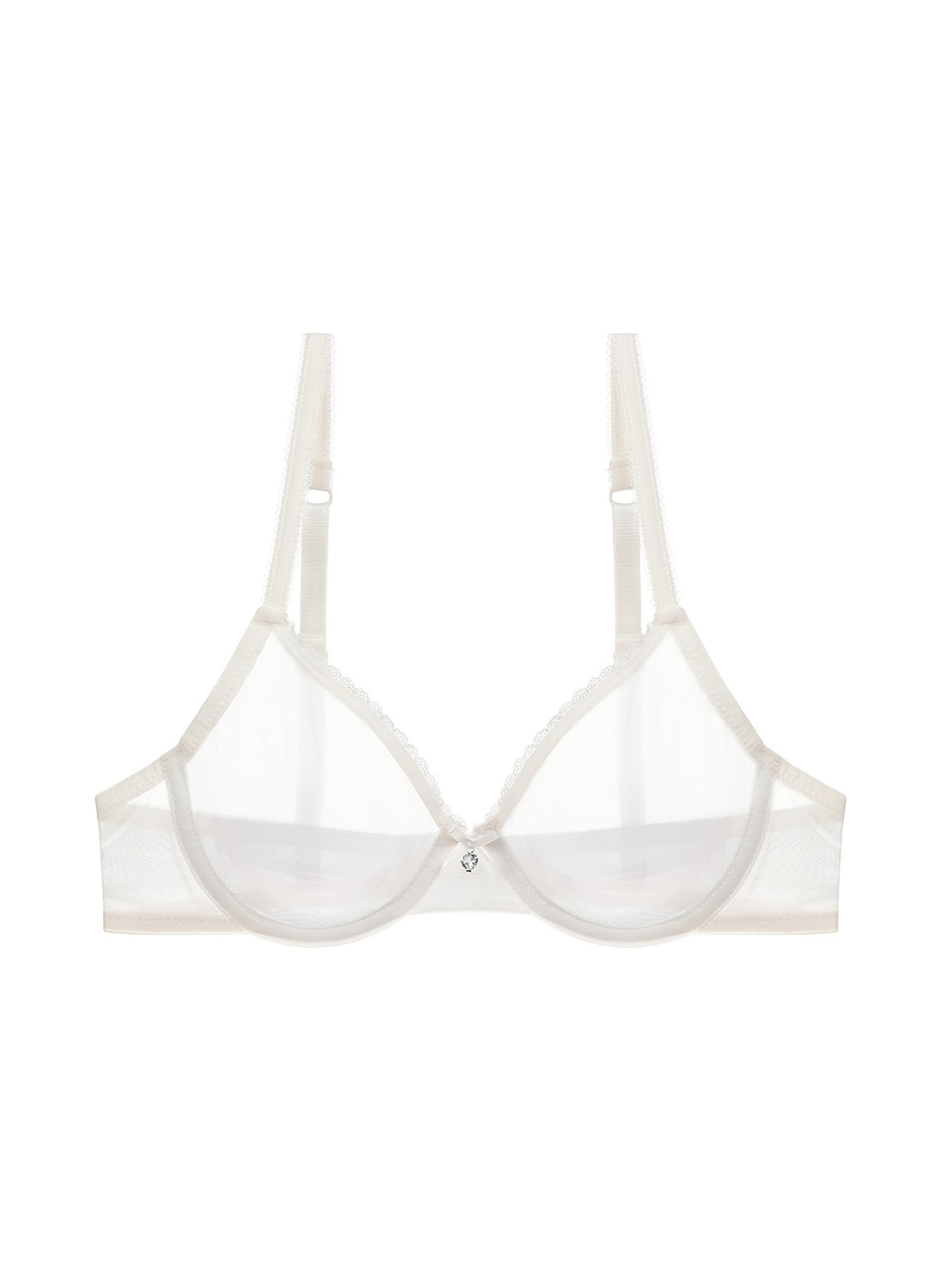 Transparent Mesh Thin Unlined Bra, Breathable Sheer No Pad Knitted Fabric Everyday Intimates Bra, Women's Lingerie & Underwear