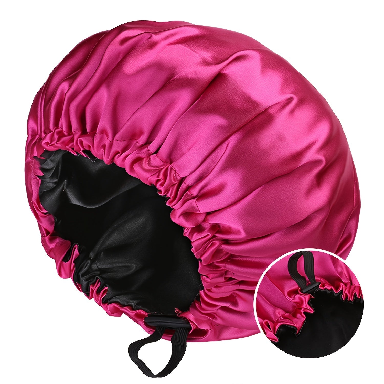 Satin Bonnet For Sleeping Adjustable Bonnet For Curly Hair Bonnets Double Layer Large Satin Lined Sleep Cap For Women
