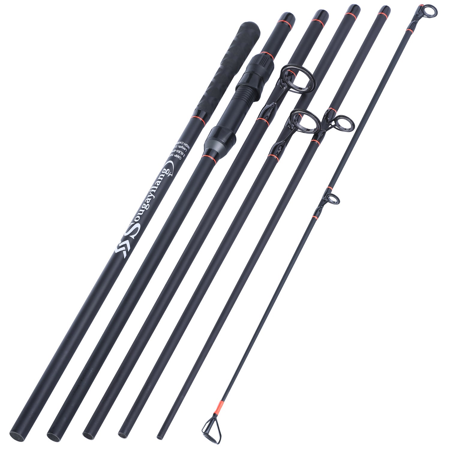 Sougayilang Carp Rod: Portable 6/7Section Ultralight Weight Carbon Fiber Rod for Ultimate Carp Fishing Performance