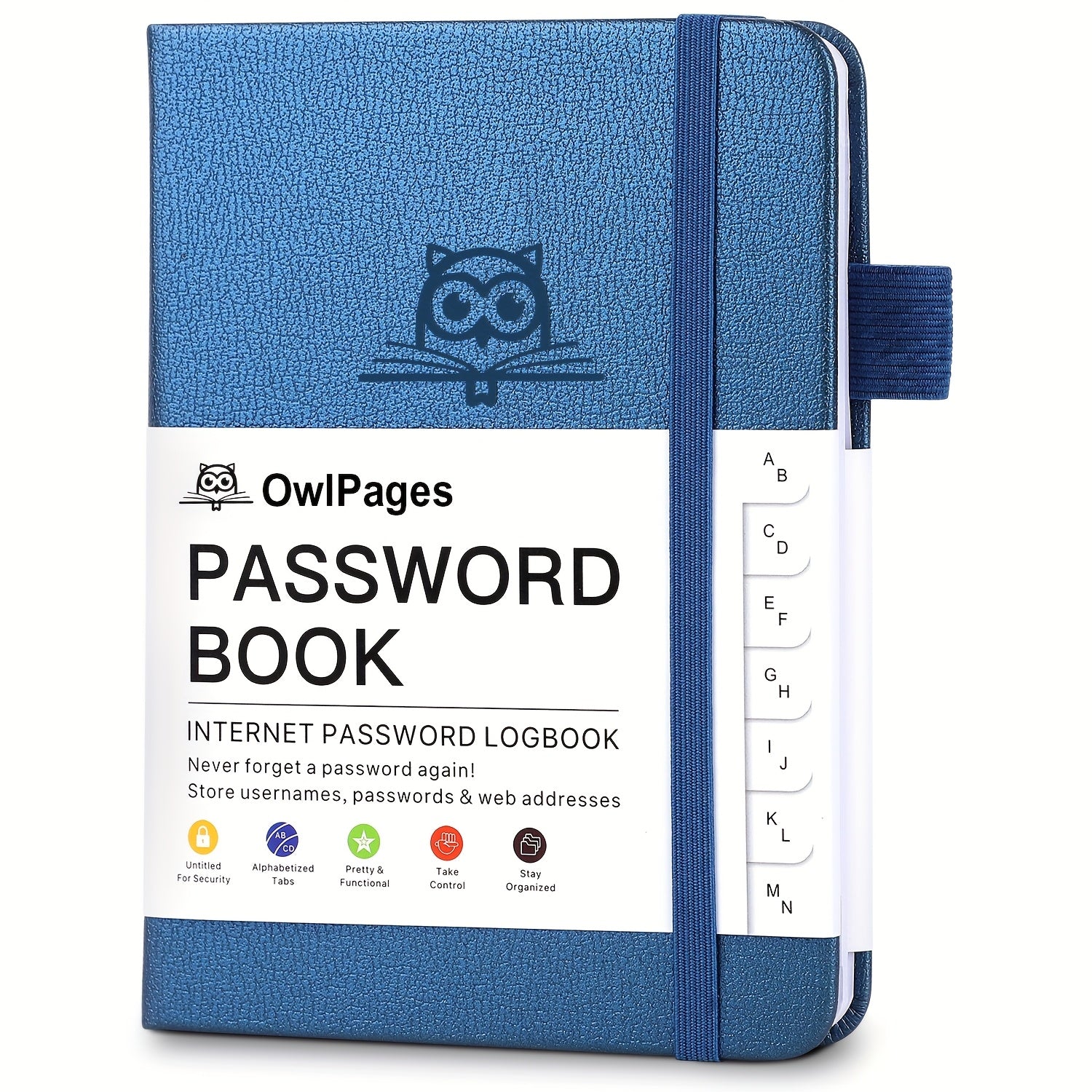 Password Book With Alphabetical Tabs. Hardcover Password Keeper Notebooks For Seniors, Internet Password Logbook Journal, Address Organizer For Computer &amp; Website Logins, Pocket Size