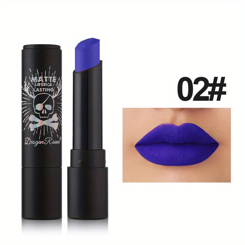 Punk Cool Matte Lipstick - Dark Purple, Chocolate, And Black Tones - Perfect For Halloween And Costume Makeup For Mother's Day Gifts For Music Festival