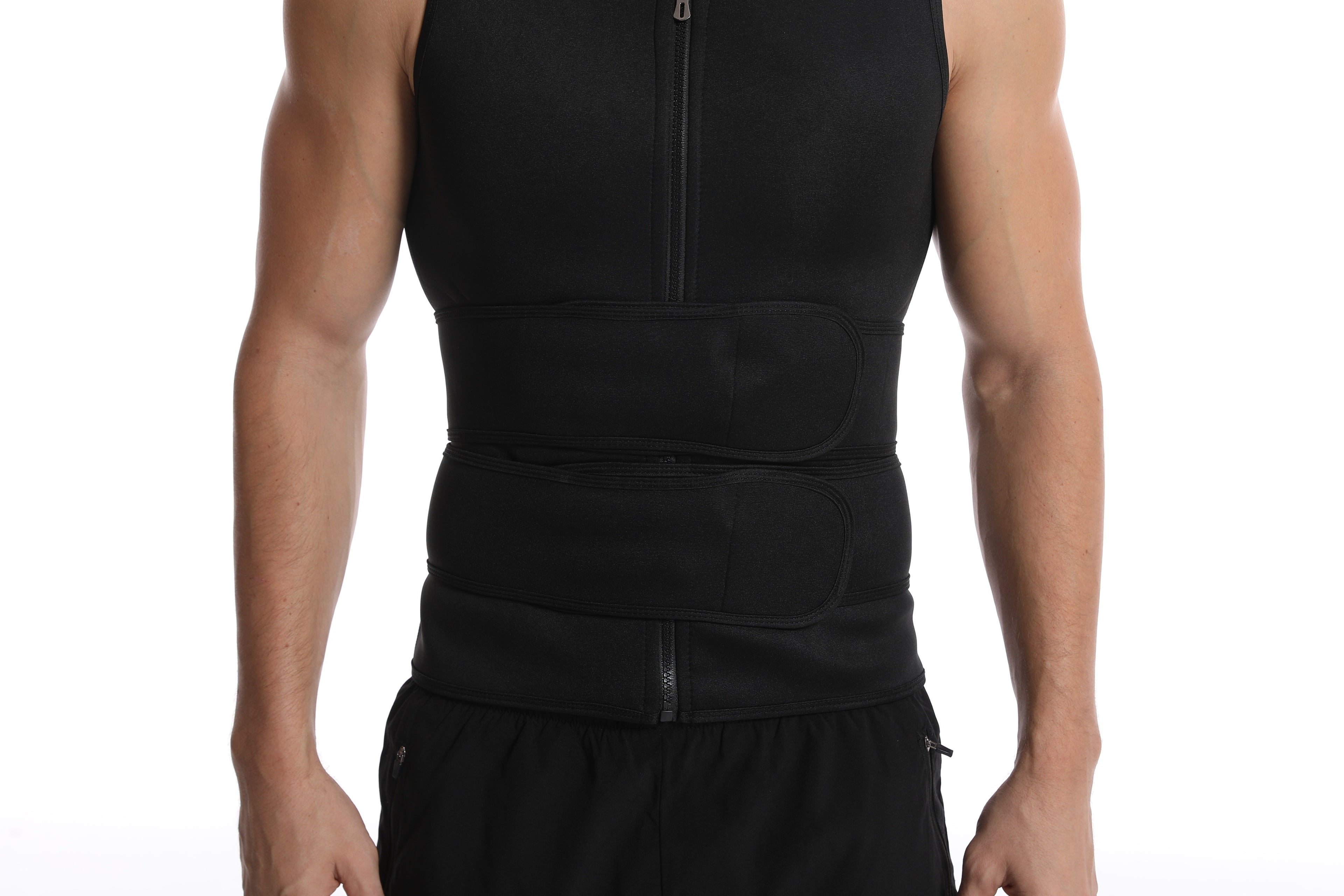 Men's Compression Sweat Sauna Vest, New Slimming Suit For Students, Waist Belts Body Shaper Back Support Tank Top For Workout Fitness Gym