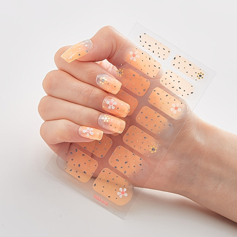 Full Nail Stickers, Elegant Full Wrap Nail Stickers, Self-adhesive Nail Decals For Women