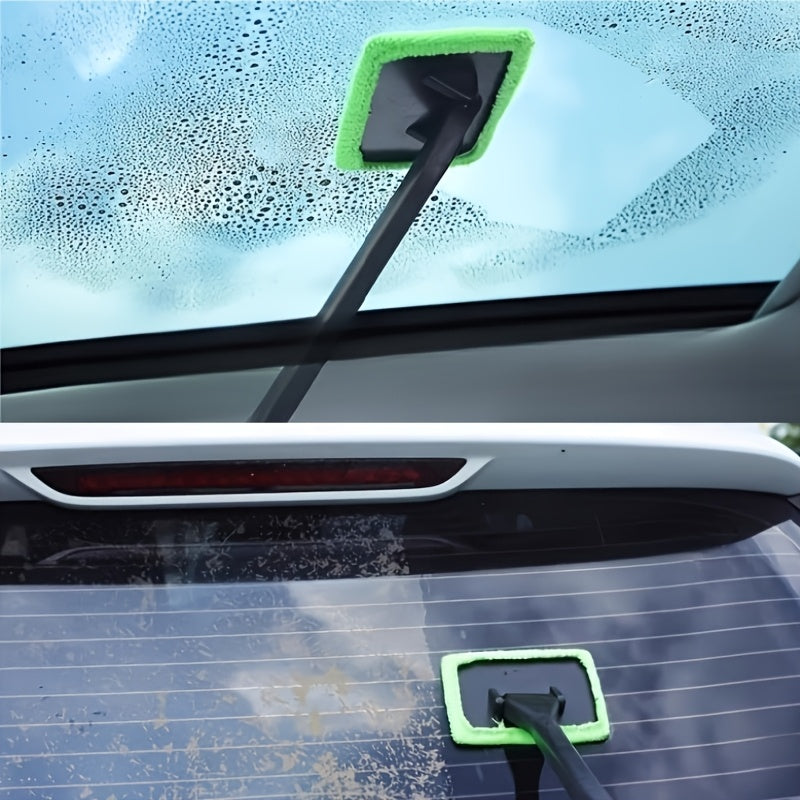 Car Window Cleaning Brush Kit for Windshield Cleaning Tools, Interior Car Wiper with Long Handle, Automotive Accessories.