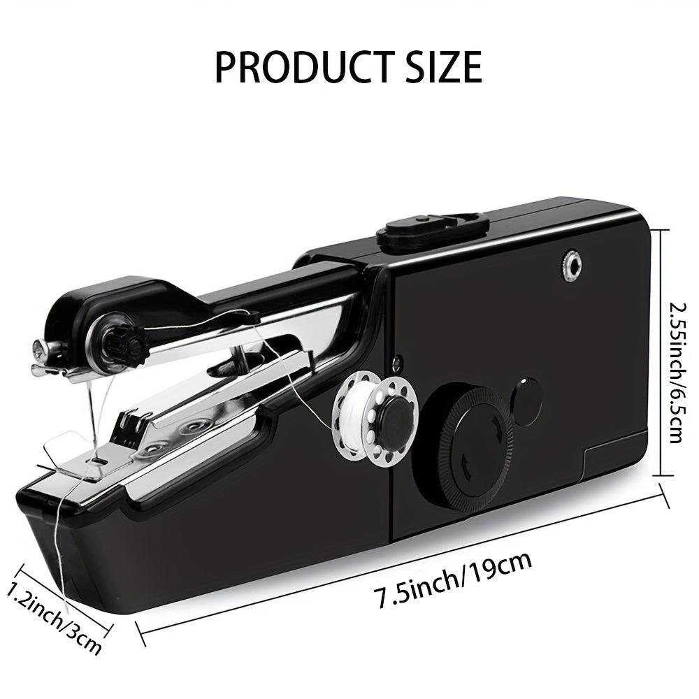 1pc Handheld Sewing Machine, Mini Portable Electric Sewing Machine For Adult, Easy To Use And Fast Stitch Suitable For Clothes, Fabrics, DIY Home Travel (Battery Not Included)