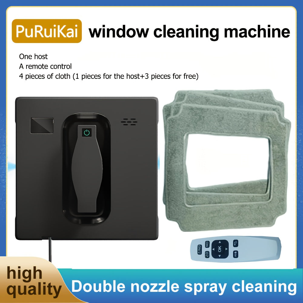 An Intelligent Window Cleaning Robot, Fully Automatic Glass Cleaning Machine, PURUIKAI Automatic Window Cleaning Machine Glass Cleaning Robot, Remote Control Electrically Planned Window Cleaning Artifact HCR-21.