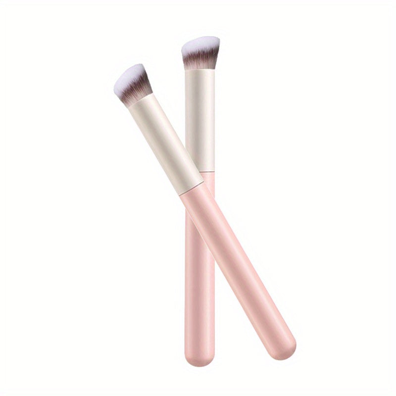 Concealer Brush Under Eye Mini Angled Flat Top Kabuki Nose Contour Brush For Concealing Blending Setting Buffing With Powder Liquid Cream Cosmetic Pro Small Makeup Foundation Brushes 270, 1pc