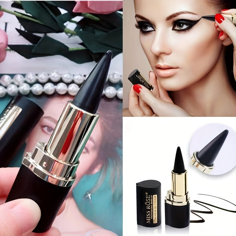 Single-head Matte Waterproof and Smudge Proof Black Eyeliner Balm Solid