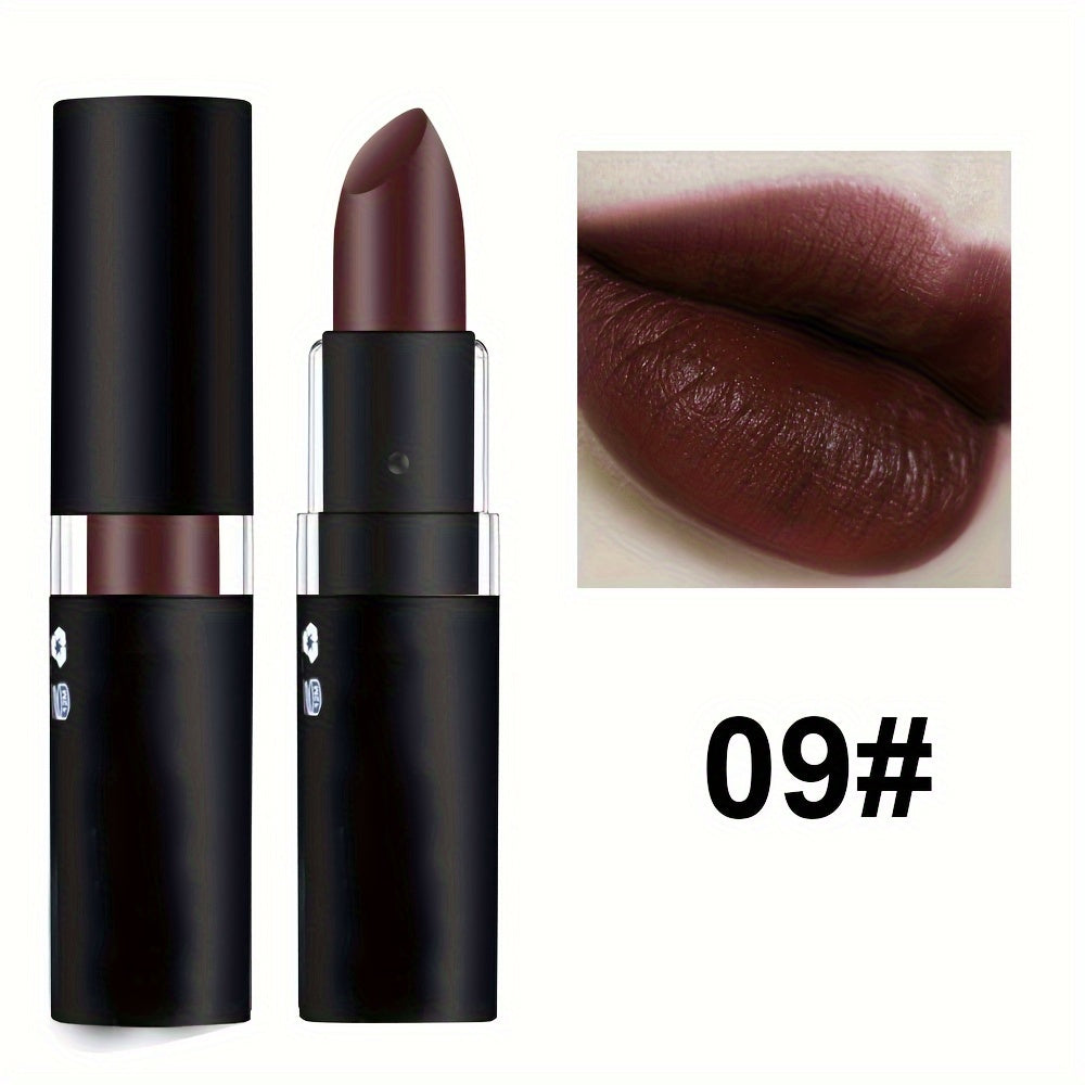Vitality Lipstick Matte Green Black Goth Nude Velvet - Waterproof Long Lasting Party Stage Retro Makeup Vampire Olive Green Black Purple Halloween Creative Makeup
