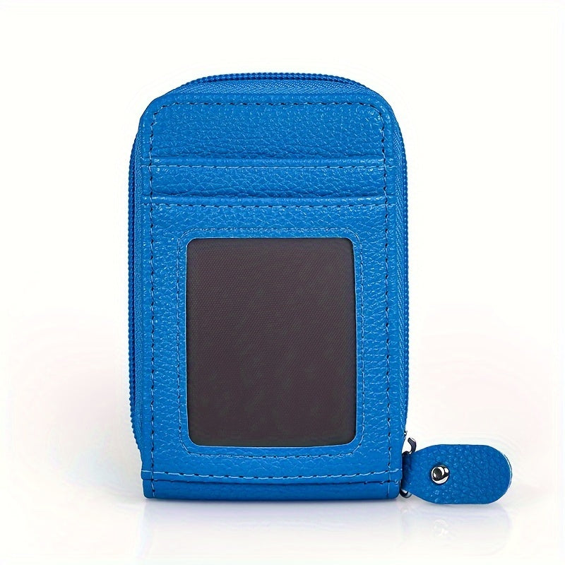 1pc RFID Blocking Card Holder with Zipper, Compact Credit Card Case for And Women, Polyester Lined, Modern Design, Credit Card Storage | Sleek Card Case | Polyester Lined Interior