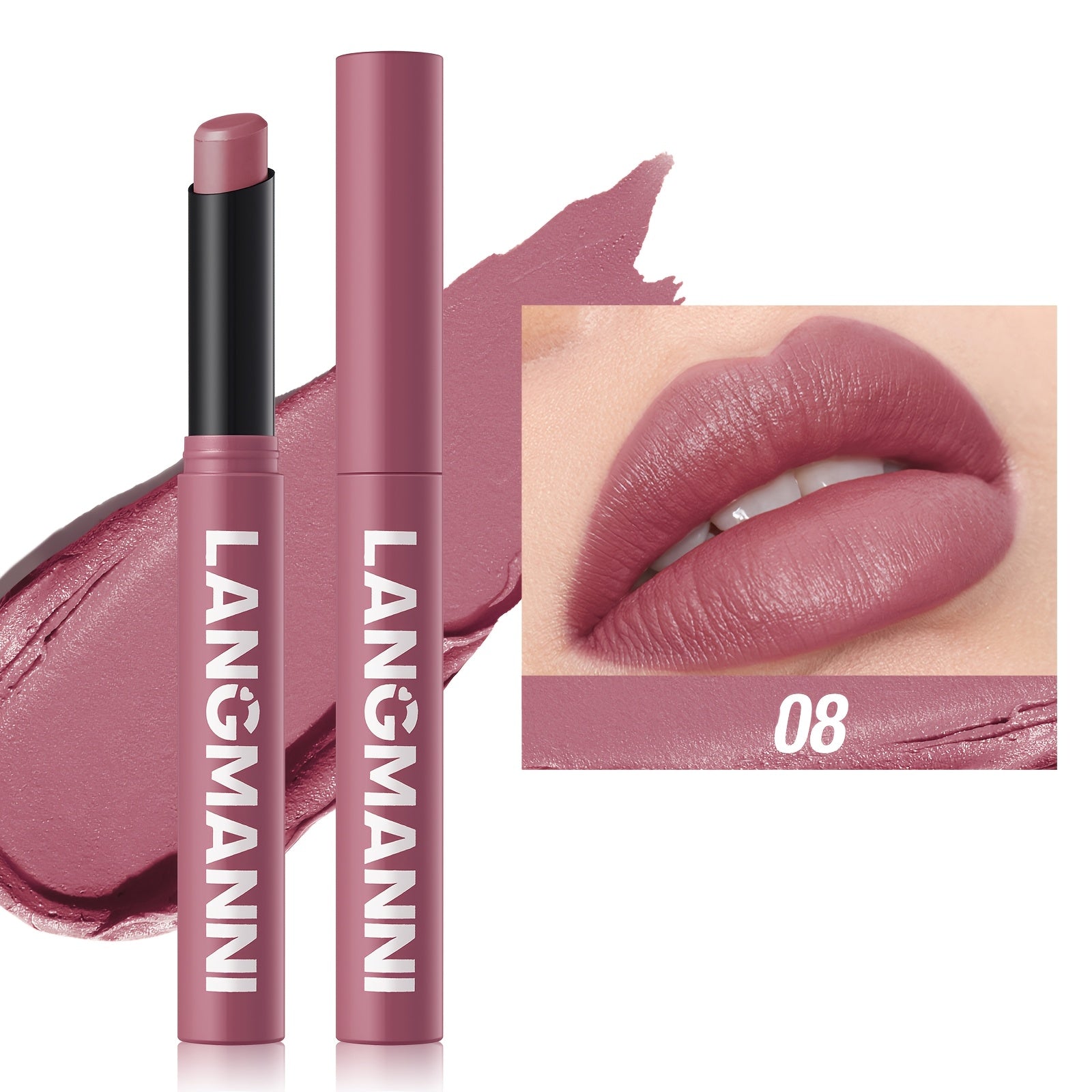 Smooth Velvet Matte Lipstick, Easy To Apply, Moisturizing And Hydrating Lip Balm, Natural Shine