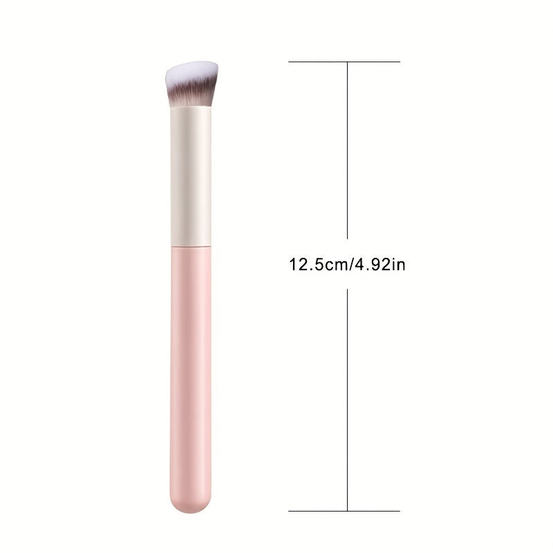 Concealer Brush Under Eye Mini Angled Flat Top Kabuki Nose Contour Brush For Concealing Blending Setting Buffing With Powder Liquid Cream Cosmetic Pro Small Makeup Foundation Brushes 270, 1pc