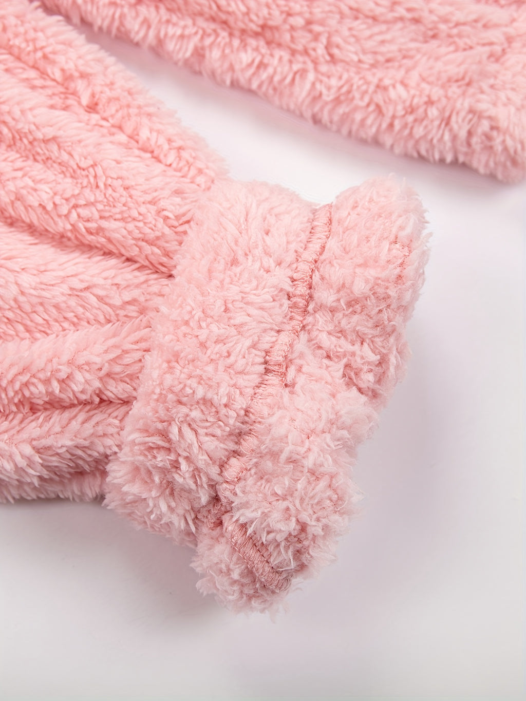 Fuzzy Hooded Pajama Jumpsuit For Music Festival, Comfy & Cute Long Sleeve Zipper Pajamas, Women's Lingerie & Sleepwear