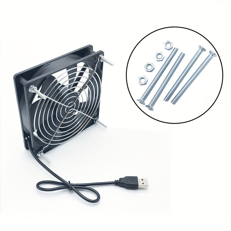 USB Case Fan Router Top Box Cooling Fan 12cm Mute 8CM Cooling Fan 5V Computer Fan