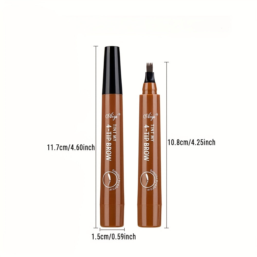 Waterproof Long-Lasting Microblading Eyebrow Pen - Creates Natural, Defined Brows With Micro-Fork Tip Applicator - Perfect Gift For Women With All Skin Types A Wild Eyebrow Easy To Use Easy And Fast Eyebrow Brush
