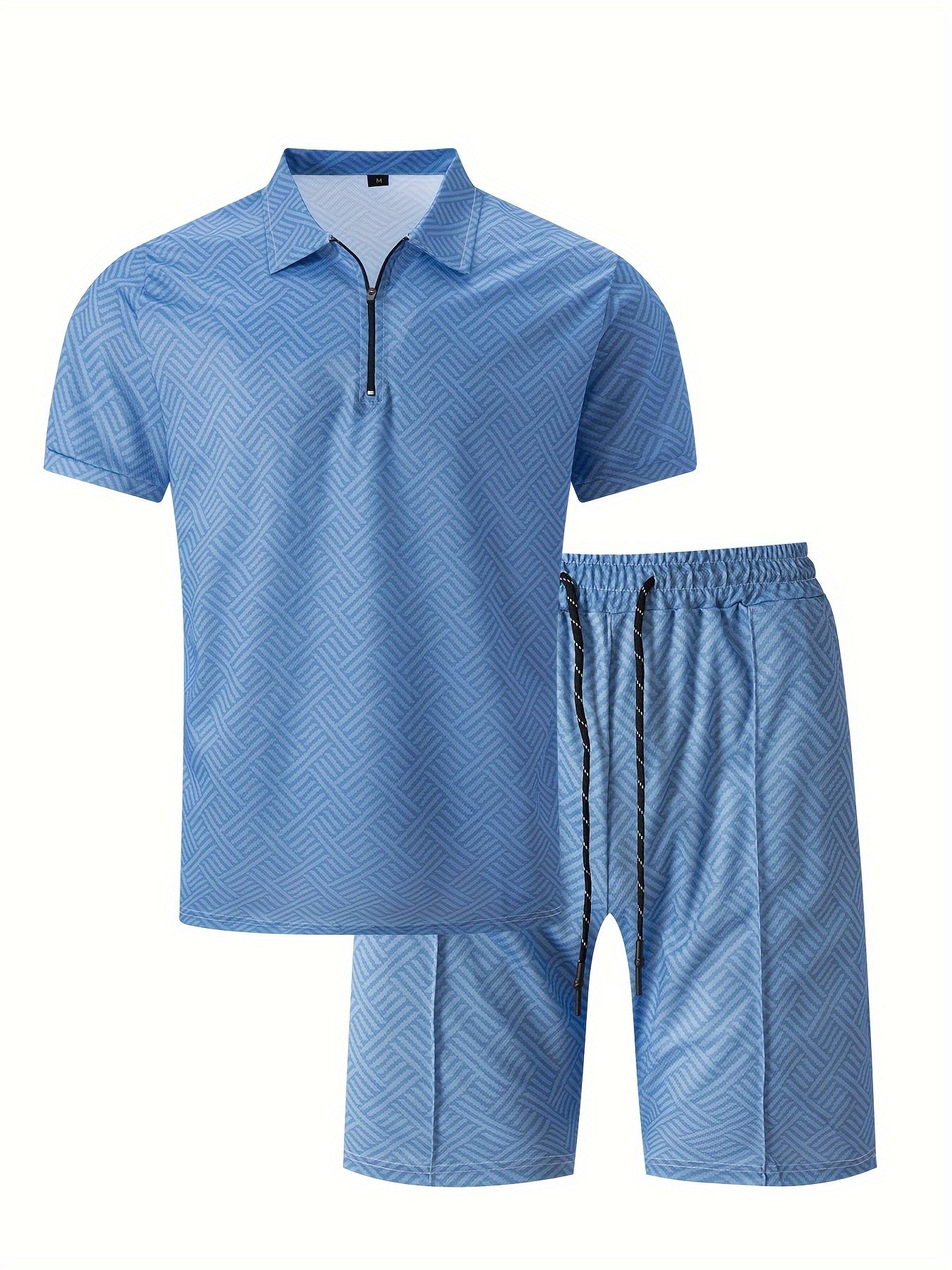 Men's T-shirt short sleeve + shorts casual sports suit blue