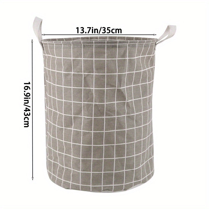 1pc Round Dirty Clothes Basket, Laundry Basket, Portable Dirty Clothes Hamper, laundry hhamper, storage bucket