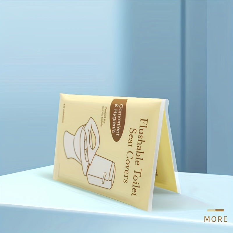 80Pcs/10Pcs Toilet Seat Covers Paper, Flushable Paper Toilet Seat Covers For Adults Potty Training, 100% Biodegradable, Travel Accessories For Public Restrooms, Airplane, Camping