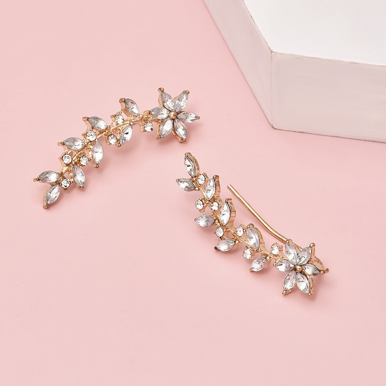 Leaf Branches Dangle Stud Clip Ear Jewelry For Women Personality Gifts