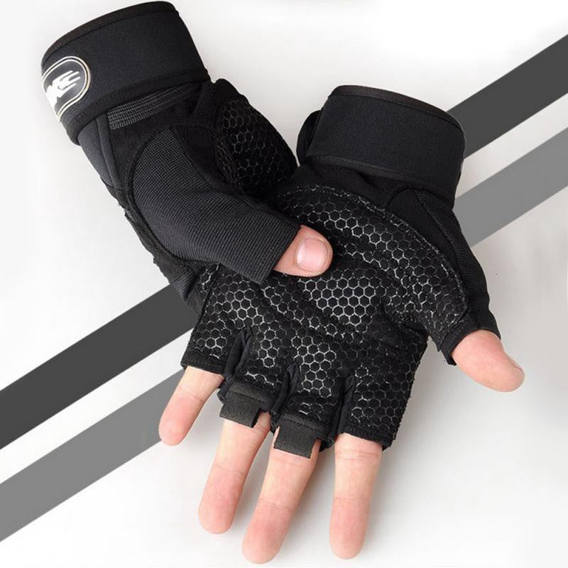 Stay Protected & Comfortable: Half-Finger Fitness Gloves for Men & Women - Breathable Sunshade Sports Gloves for Outdoor Activities!