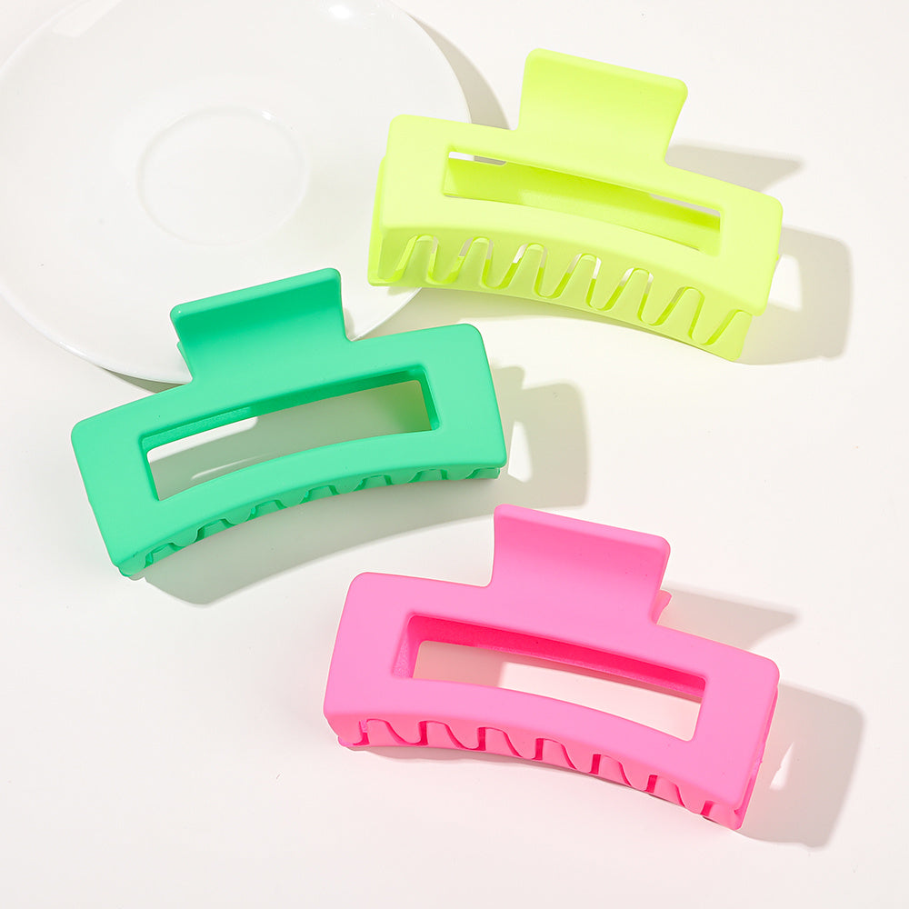 4pcs Strong Hold Hair Claw for Women - Medium Rectangle Clip with Non-Slip Grip for Thick and Thin Hair - Cute and Stylish Jaw Clip for Hair Styling Accessories