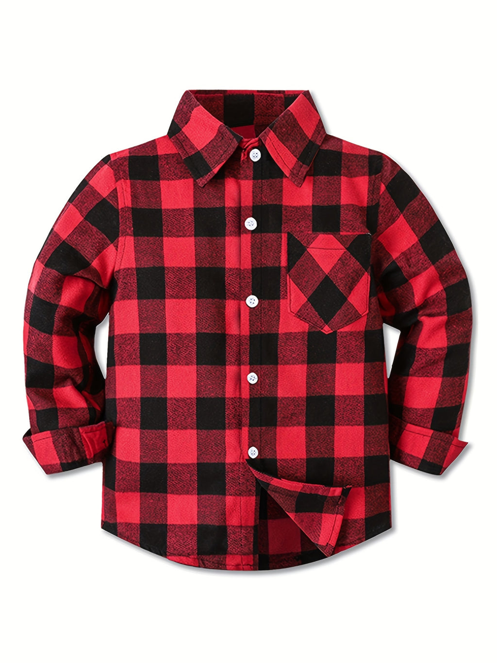 Baby Boys Plaid Shirts Button Down Long Sleeve Blouse Tops Kids Clothes