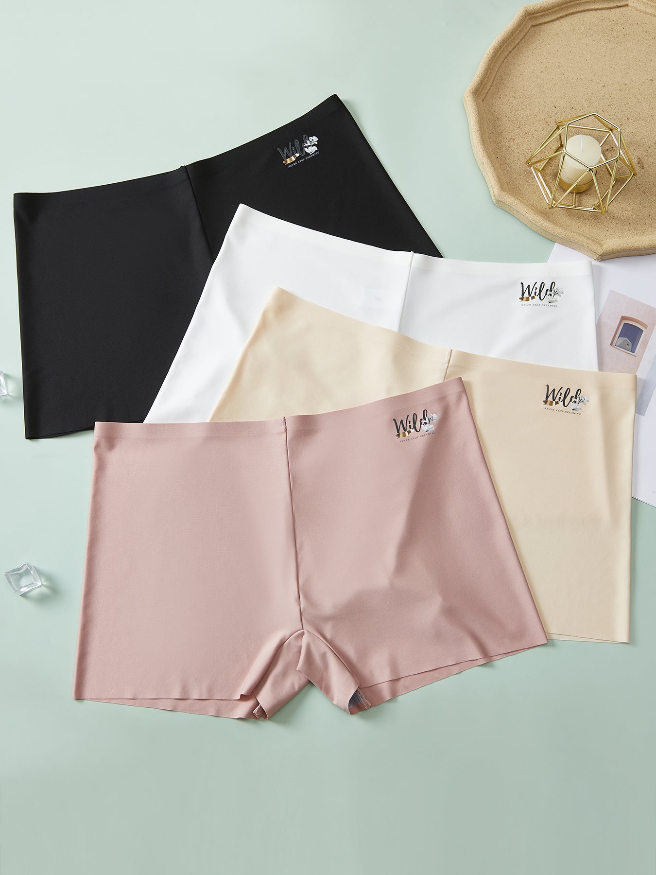 4 Pack Women's Plus Size High Rise Solid Seamless Panties - Medium Stretch, Elegant Design - For Women Seeking Comfort & Support - Perfect for Everyday Wear