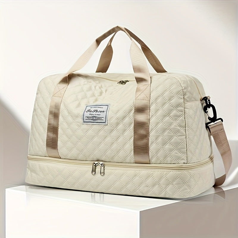 [Luxury Travel Bag] Extra Large Luxury Women's Gym Duffel Travel Bag | Multifunctional with Wet/Dry Separation, Convenient Side Pockets, and Independent Shoe Compartment - Lightweight Maternity Bag Storage Bag for Short Trip