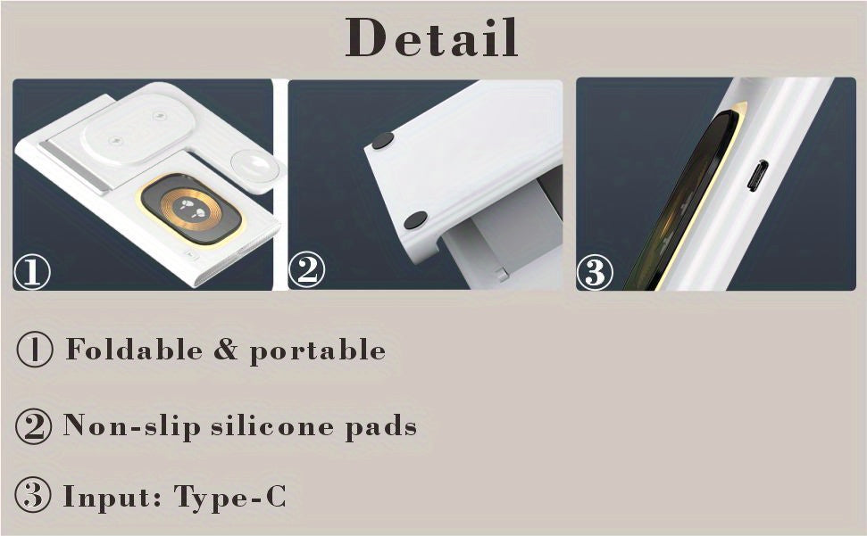 Wireless Charging Station, 4 In 1 Wireless Charger Stand, Multi Fast Wireless Charging Dock For iPhone Multiple Devices For IPhone 14/14 Plus/13/12/11/Pro/Max/X/XS/XR/8, For iWatch Ultra/8/7/6/5/4/3/2/SE, For Airpods 3/2/Pro,