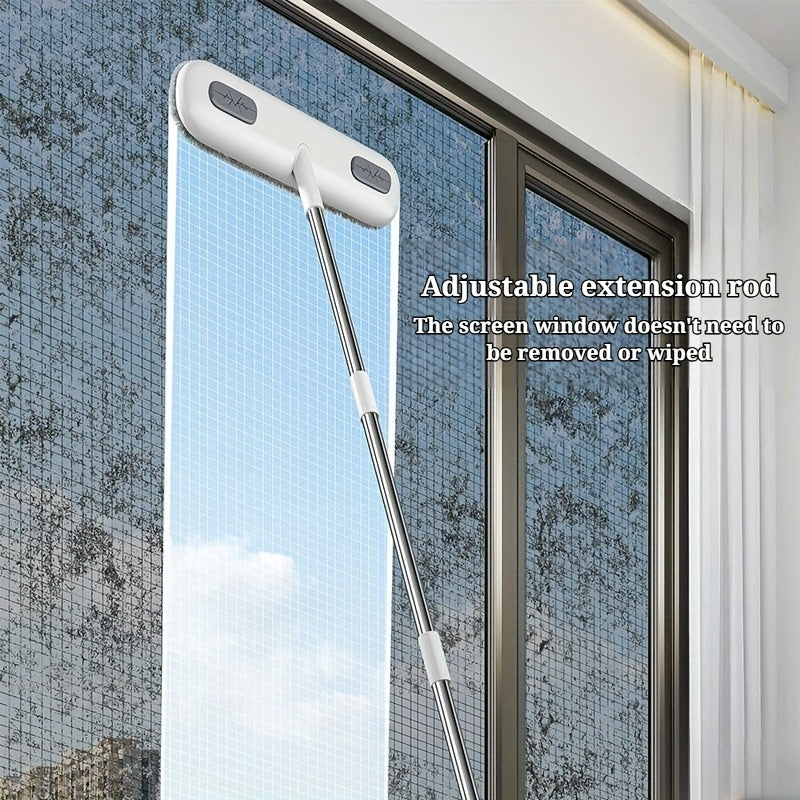 [Magical Window Cleaning Brush] Extendable Magical Window Cleaning Brush, Reusable Pet Hair Removal Tool | Screen Cleaning Brush, Home Door and Window Cleaning Supplies, Halloween/Christmas Gifts