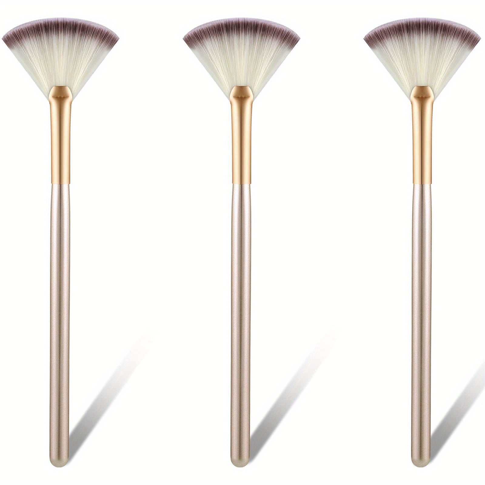 1/3/5/9pcs Deluxe Facial Brush Set - Soft, Gentle, and Versatile Applicator Brushes for Peel, Glycolic Mask, Makeup, Mud, and Cream - Champagne Color, High-Quality Tools for Flawless Skin