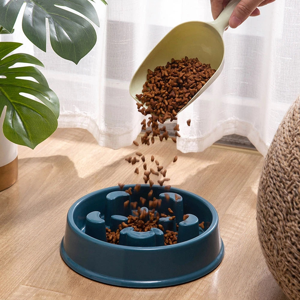 Slow Feeder and Water Bowl Station Set for Dogs and Cats - Promotes Healthy Eating Habits and Hydration
