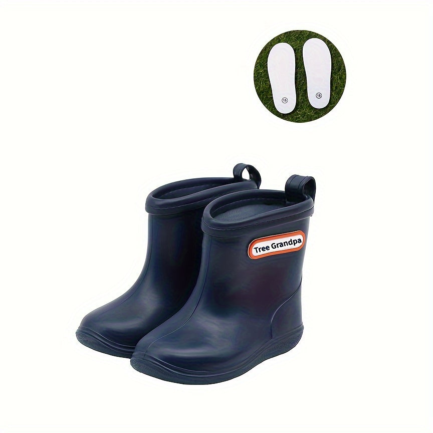 Toddler Baby Boys Rain Boots, Non-slip Soft Bottom Lightweight Shoes For Rainy Day