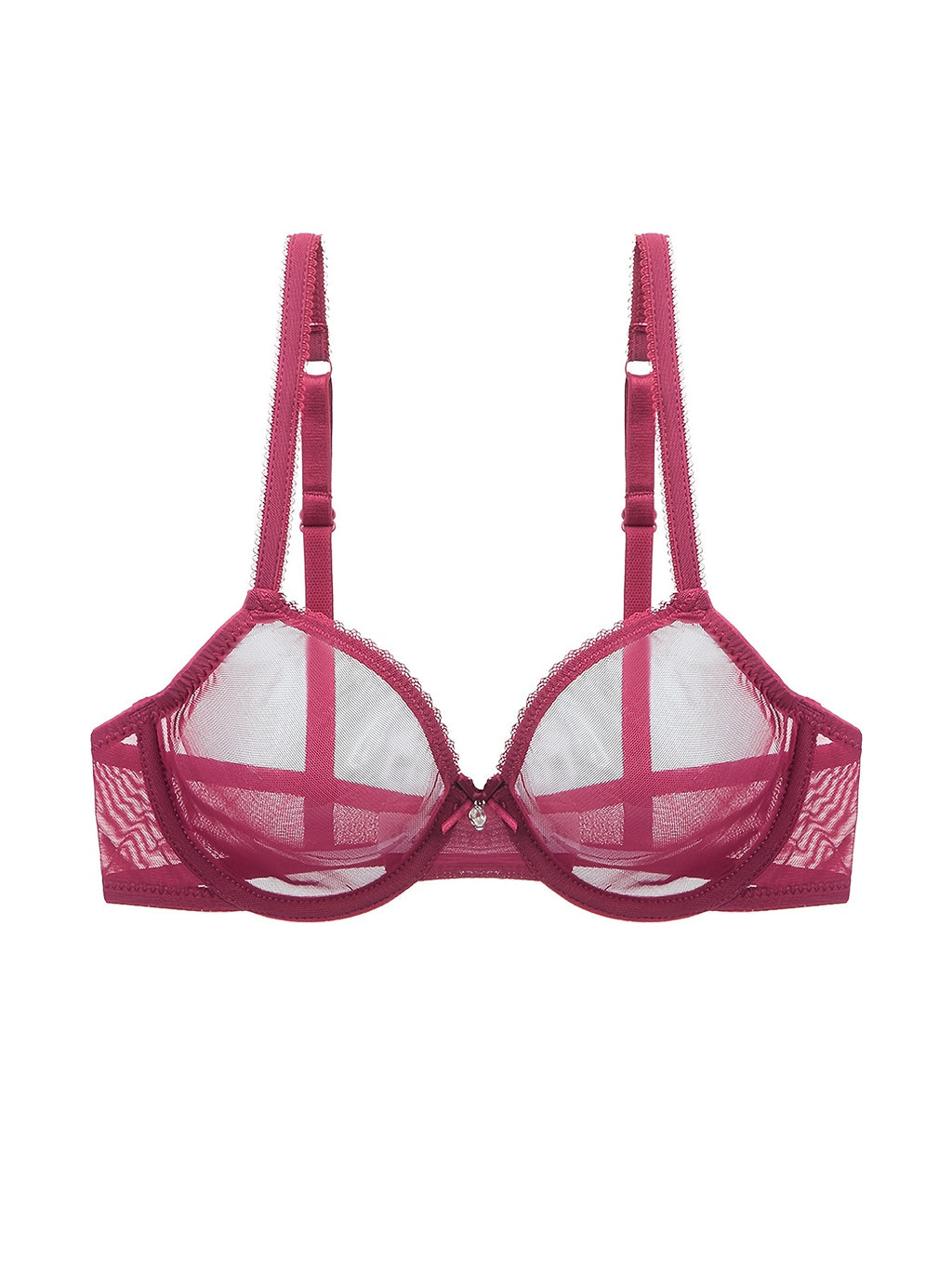 Transparent Mesh Thin Unlined Bra, Breathable Sheer No Pad Knitted Fabric Everyday Intimates Bra, Women's Lingerie & Underwear