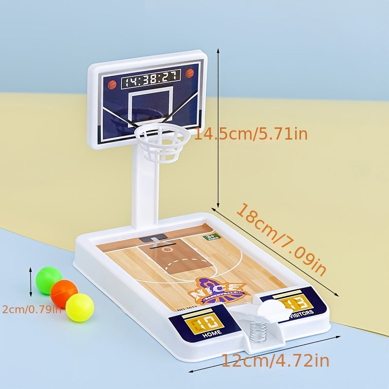 Mini Tabletop Shooting Device, Finger Catapult Basketball Machine, Parent-child Interactive Toy, Children's Birthday Gift, Kids Gift, Train Focus Ability, Simulated Basketball Court Decoration
