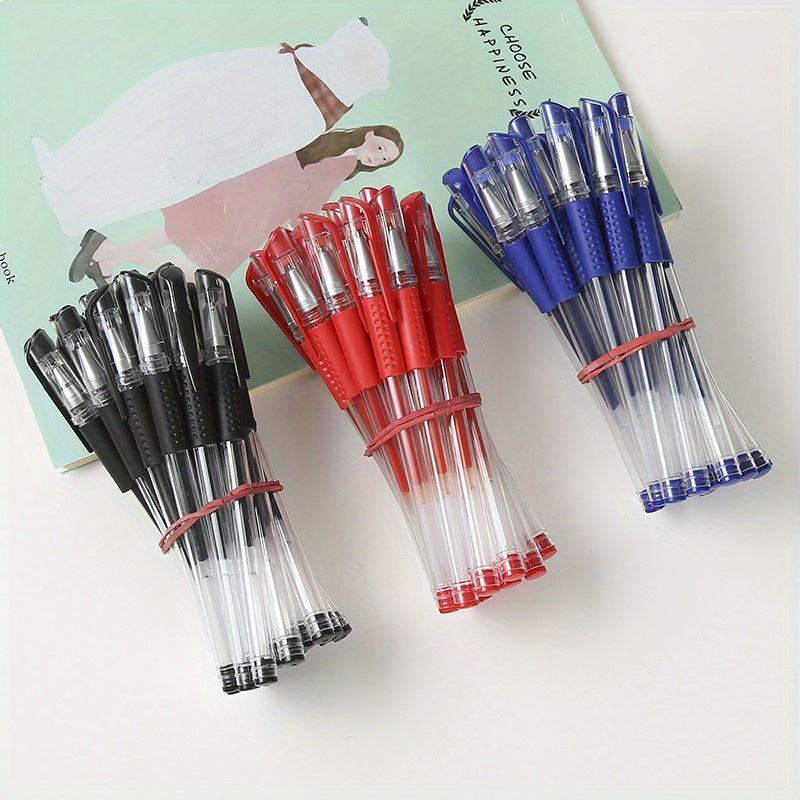 3 Pens + 15 Refills Gel Pen Set School Supplies Black Blue Red Ink Color 0.5Mm Ballpoint Pen Kawaii Pen Student School Office Stationery