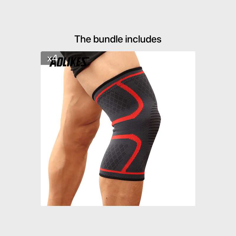 1pc AOLIKES Compression Knee Sleeve - Breathable, Non-Slip, Ideal for Running, Volleyball, Basketball, Yoga, Tennis, Football and more - Durable Polyamide & Nylon, Fitness Enthusiasts, Athletes, Fitness Accessory, Sports Gear