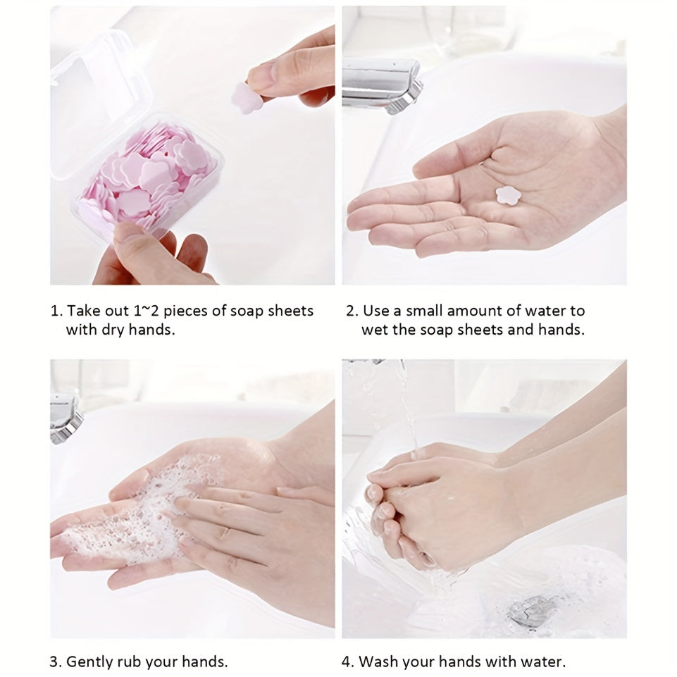 200pcs Portable Hand Washing Soap Sheets - Convenient and Hygienic Solution for Outdoor Activities and Travel