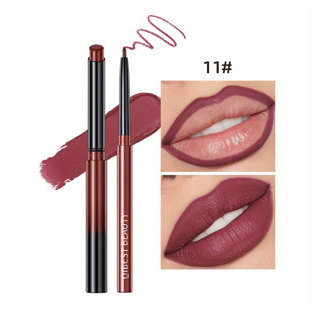 Matte Lip Liner Pencil Lipstick Set, Colorfast Smudge Proof Long Lasting Waterproof Nude Color Lip Liner, Any Skin Type Applicable Multifunctional Travel Size Portable Stage Makeup, Ideal Gift For Mother's Day Makeup Set Cont